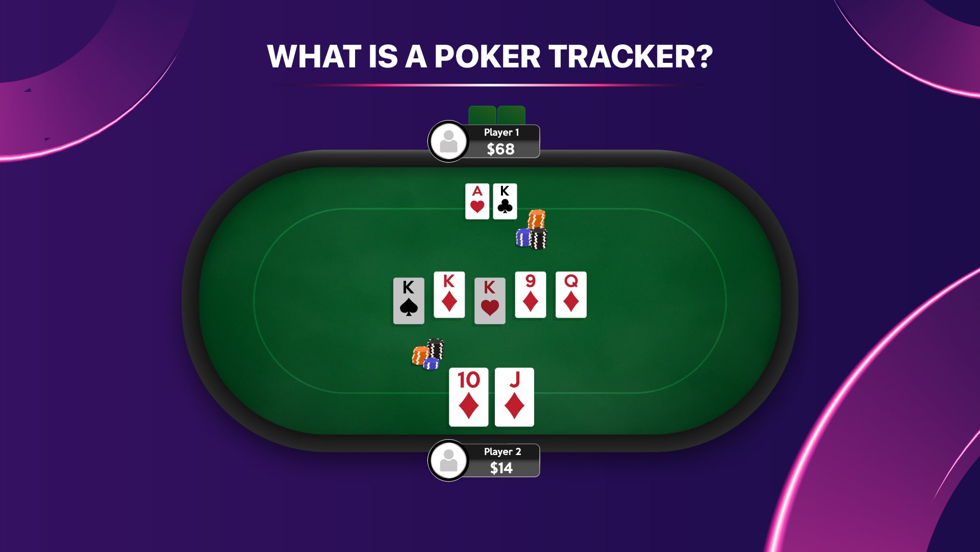 An online poker table