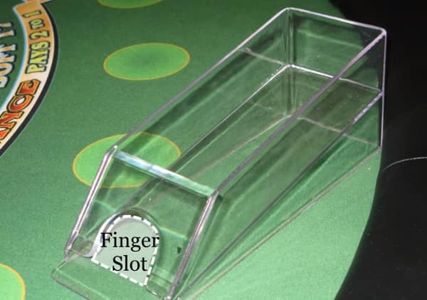 This picture highlights the area of the shoe that is known as the Finger Slot This picture highlights the area of the shoe that is known as the Finger Slot