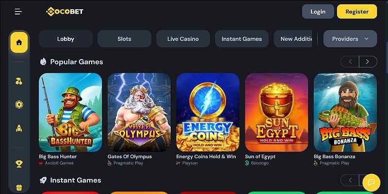 Screenshot of Cocobet