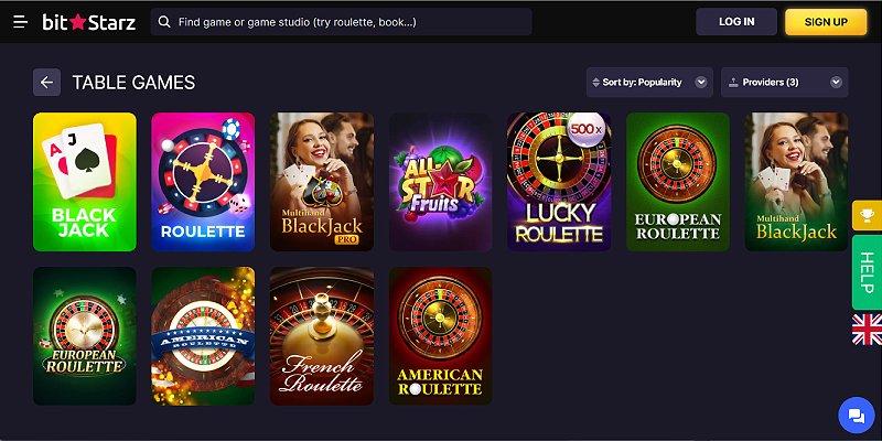 Screenshot of BitStarz