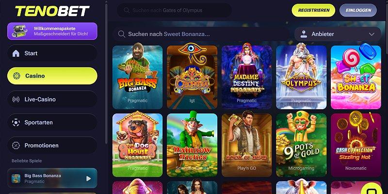 Screenshot of Tenobet