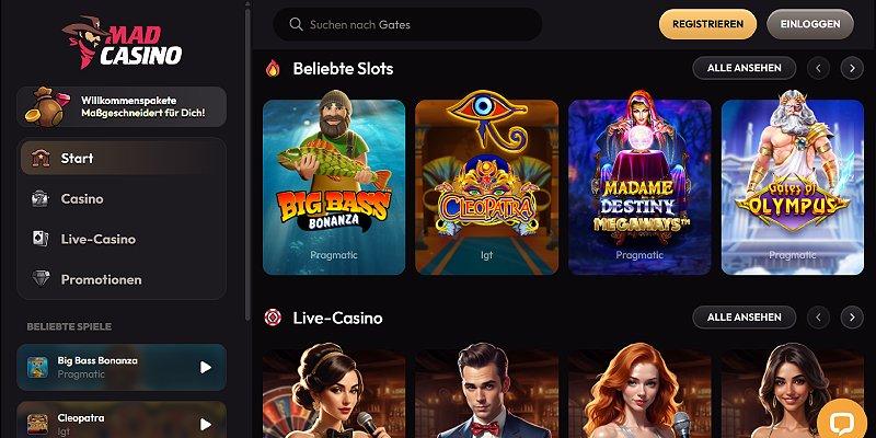 Screenshot von MadCasino