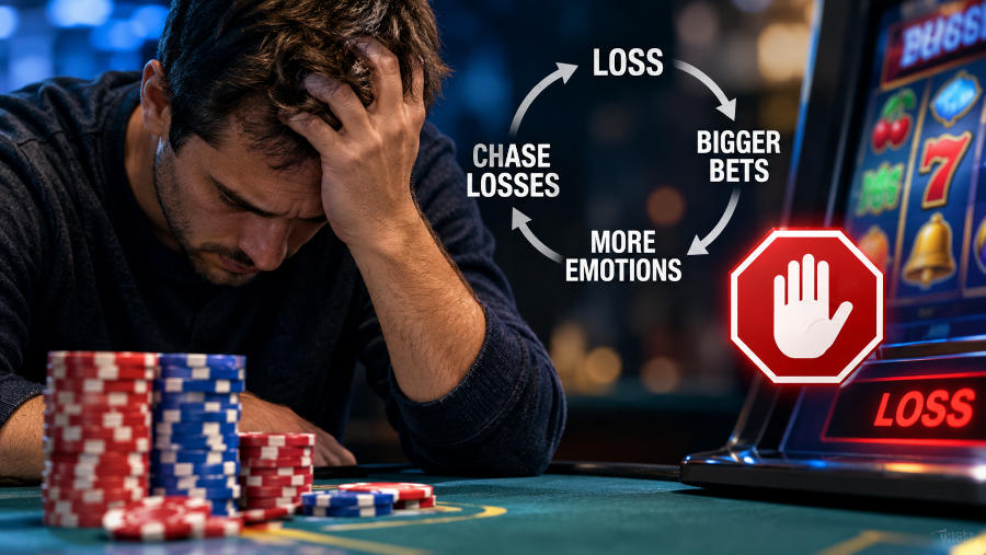 player with a gambling addiction is upset