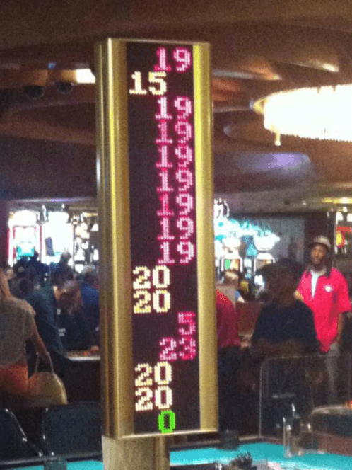 a roulette scoreboard