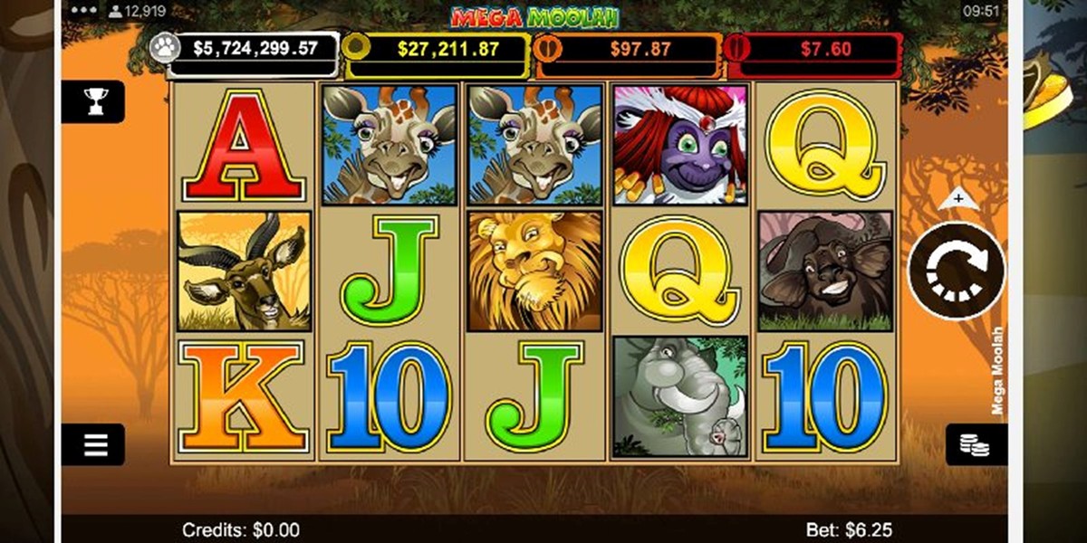 Screenshot of Mega Moolah
