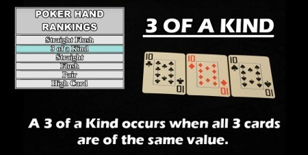 What a Three of a Kind looks like What a Three of a Kind looks like