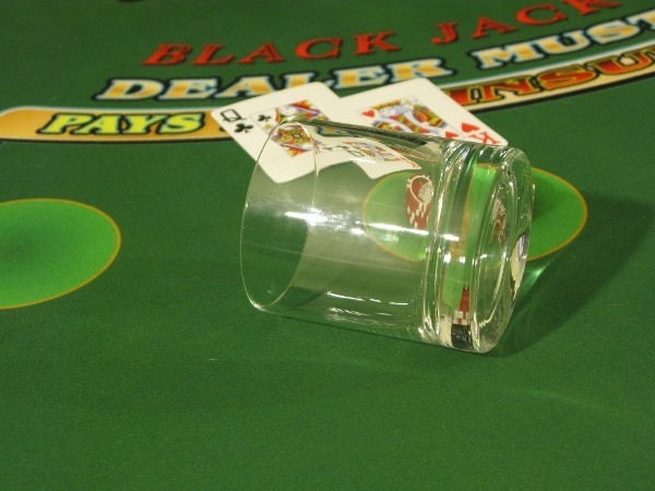 The glass is tipped over The glass is tipped over