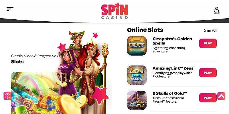 Screenshot of Spin Casino