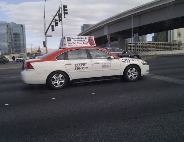 Taxi driver on the Las Vegas Strip Taxi driver on the Las Vegas Strip