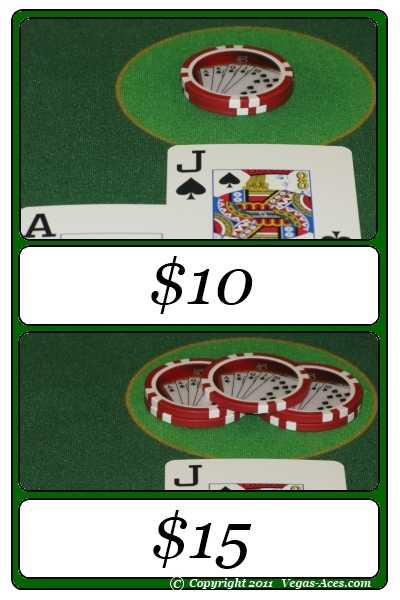 A sample of the blackjack flashcard