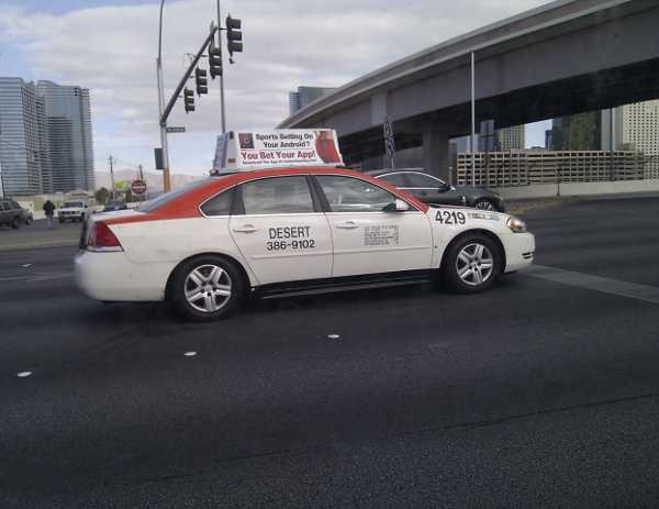 Taxi driver on the Las Vegas Strip