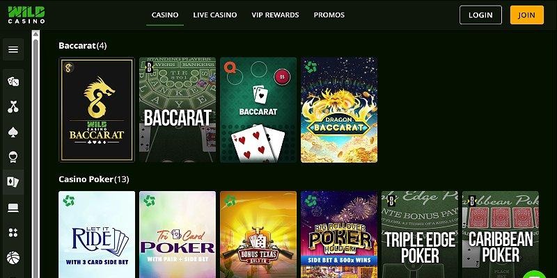 Screenshot of Wild Casino