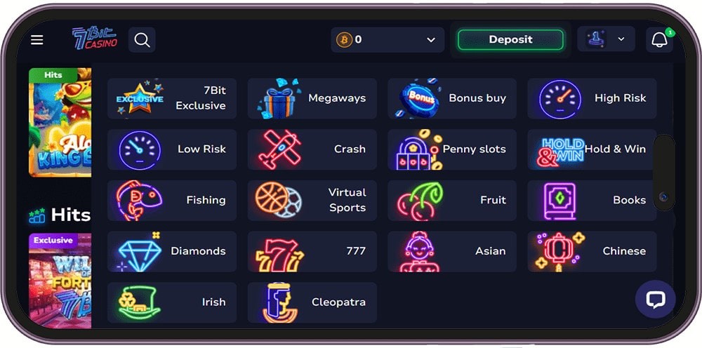 Screenshot of 7Bit