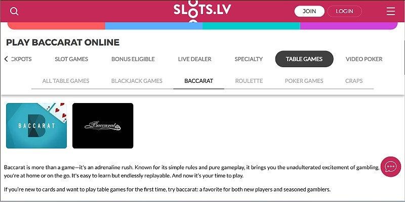 Screenshot of Slots.lv
