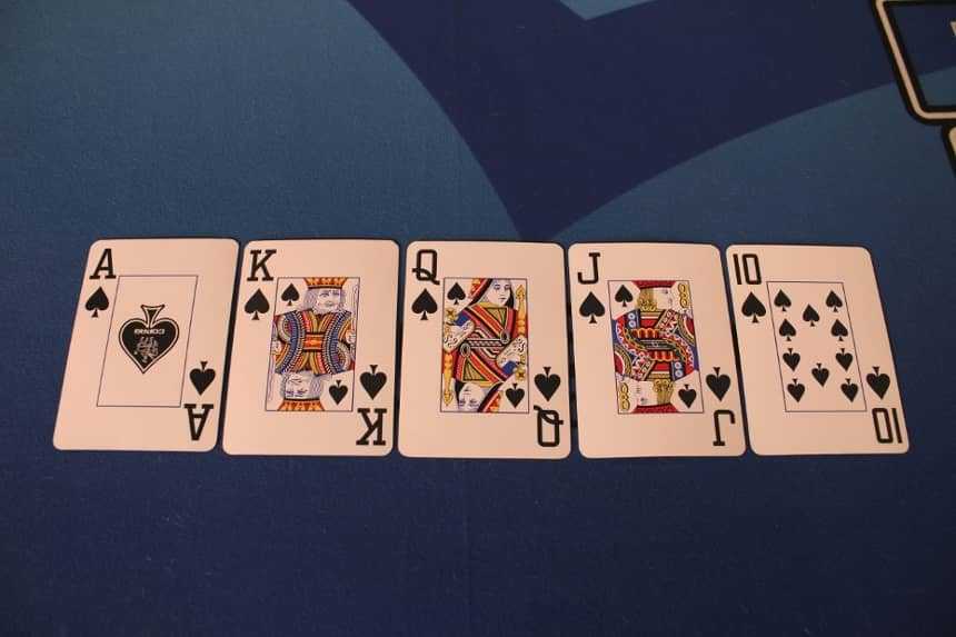 This picture is an example of a Royal Flush