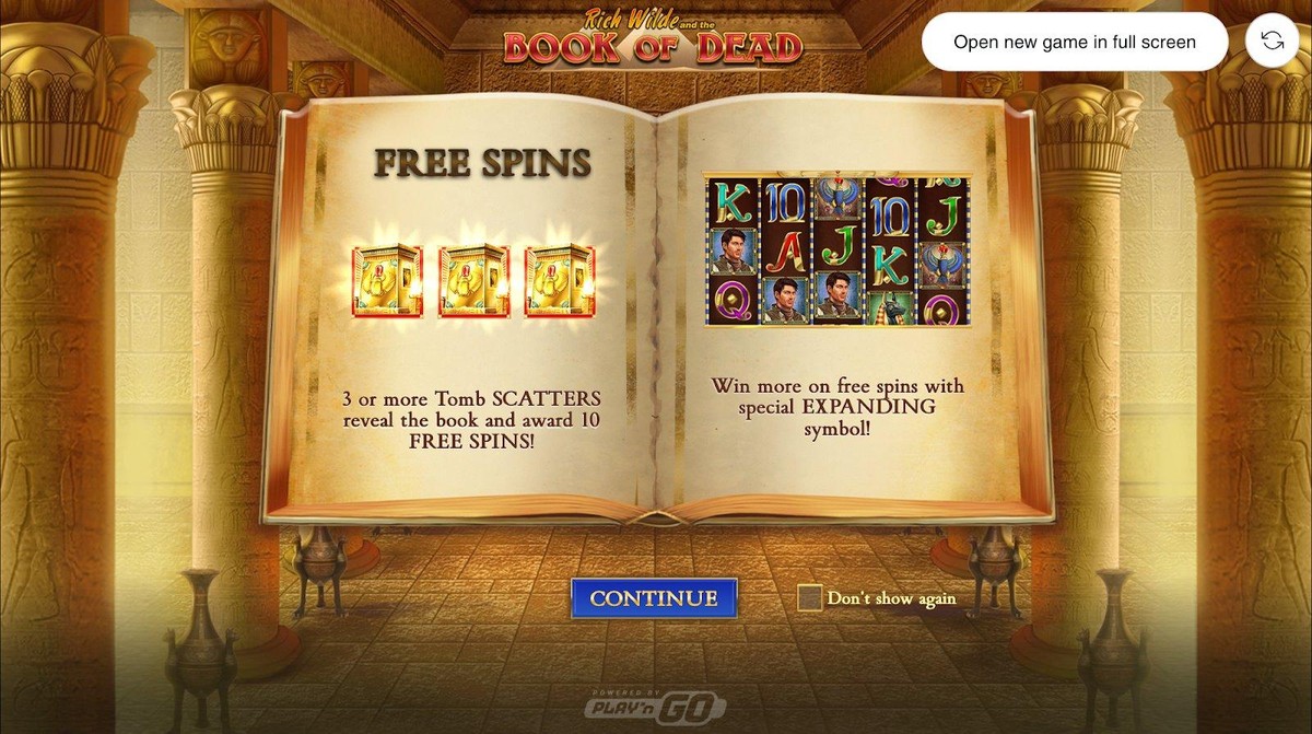Screenshot of Book of Dead