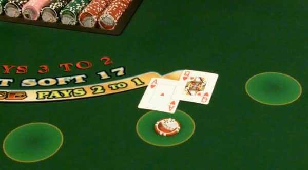 The player has a blackjack