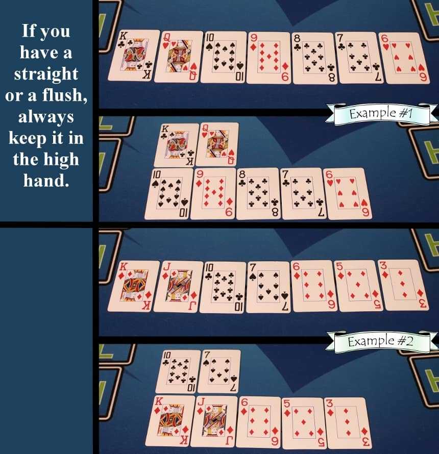 These two pictures are an example of a Straight and a Flush