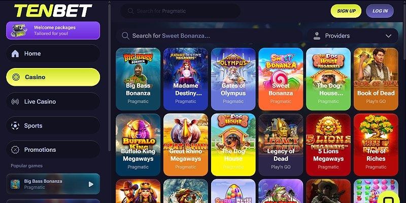 Screenshot of TenBet