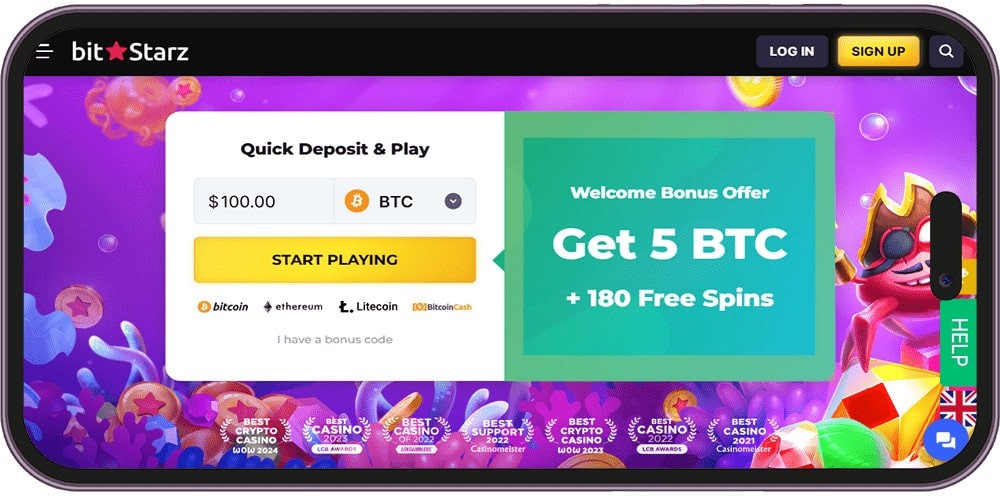 Screenshot of Bitstarz