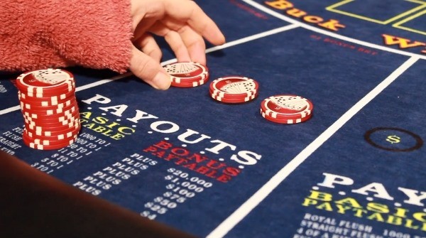 Player is betting on all three spots Player is betting on all three spots
