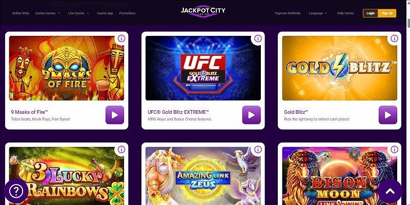 Screenshot of Jackpot City