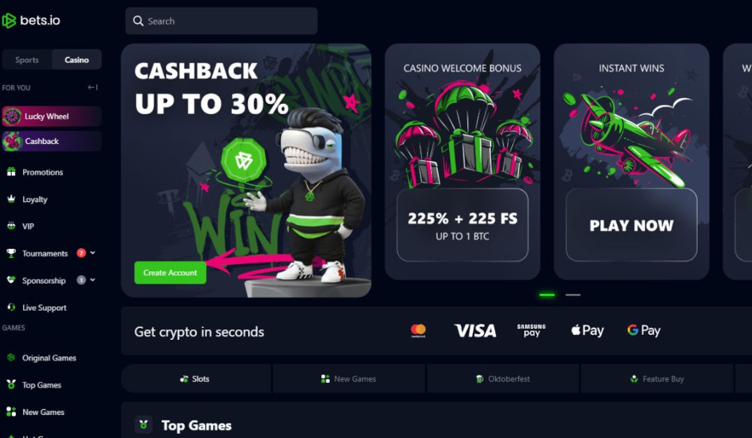 Screenshot of Bets io