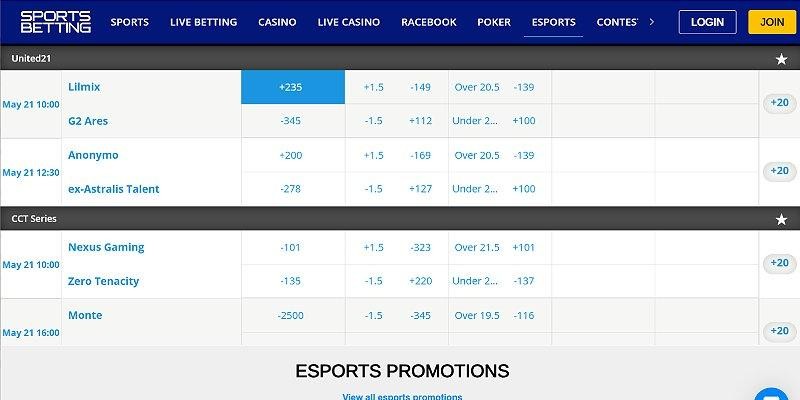 Sportsbetting.ag Esports Betting Site