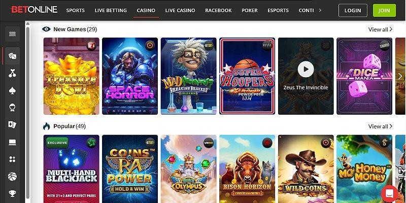 Screenshot of Bet Online
