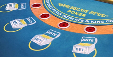 A Caribbean Stud Poker layout