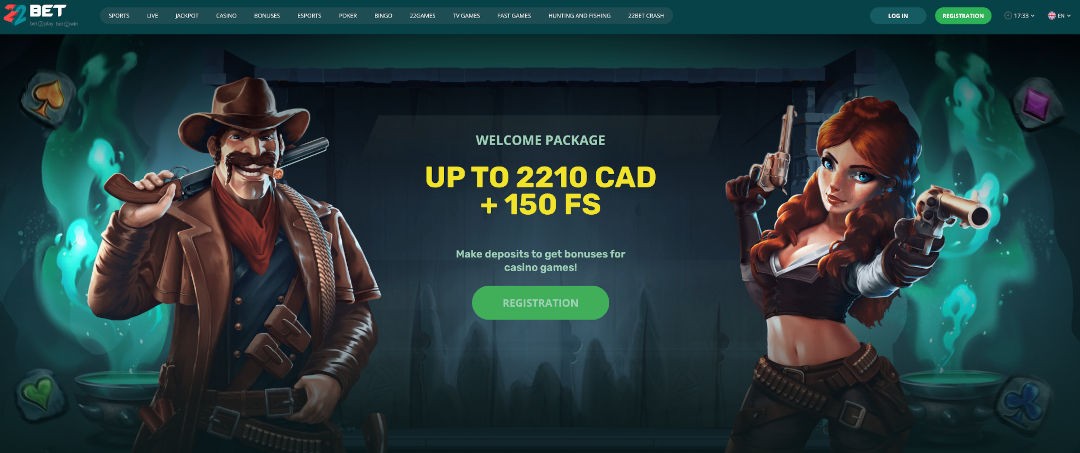 Screenshot of 22Bet