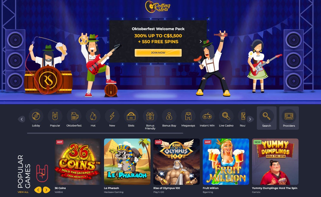 Screenshot of Rolling Slots